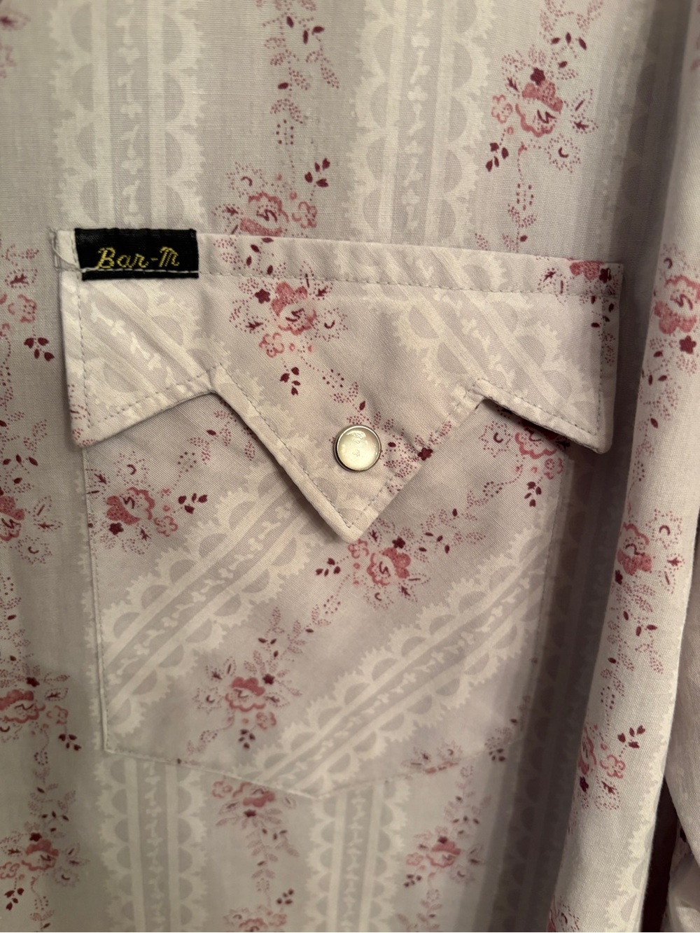 Bar-M Rancher Vintage Pearl Snap Western Shirt - Picture 6 of 7